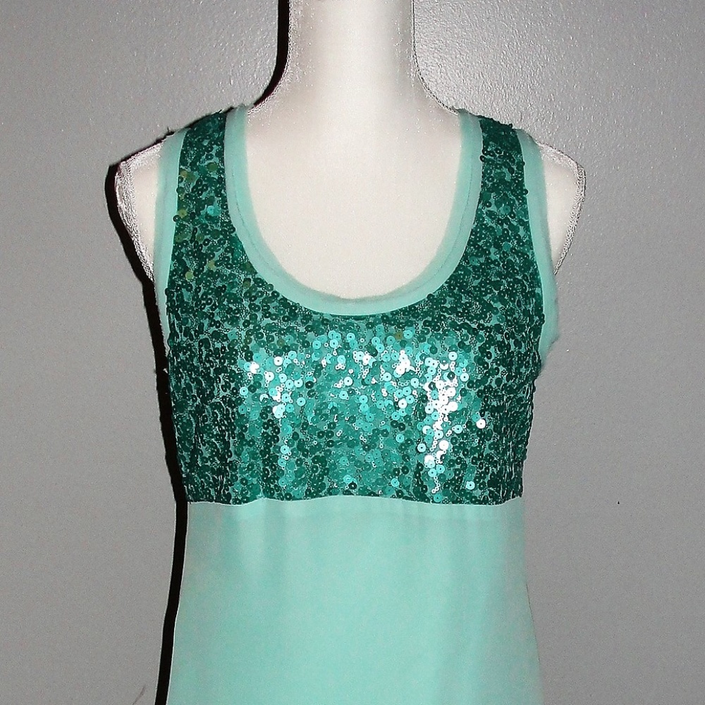 Donna Morgan, aqua cocktail dress - EUC